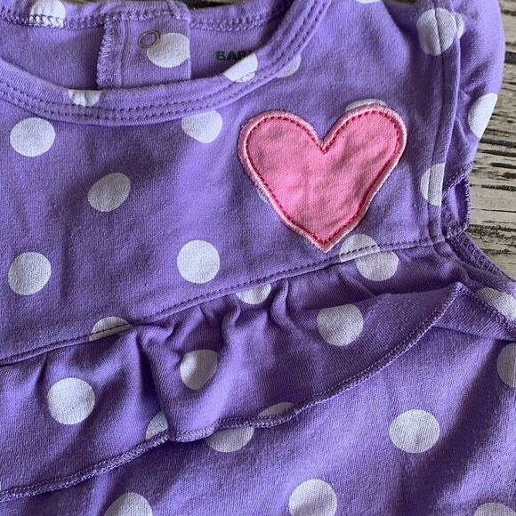 5/$25 Purple Polka Dot Romper - Picture 2 of 6